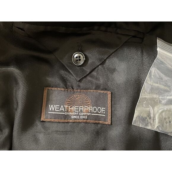 Weatherproof Cashmere Blend Coat Men’s 40R Dark Gray Made in Mexico - Picture 6 of 13
